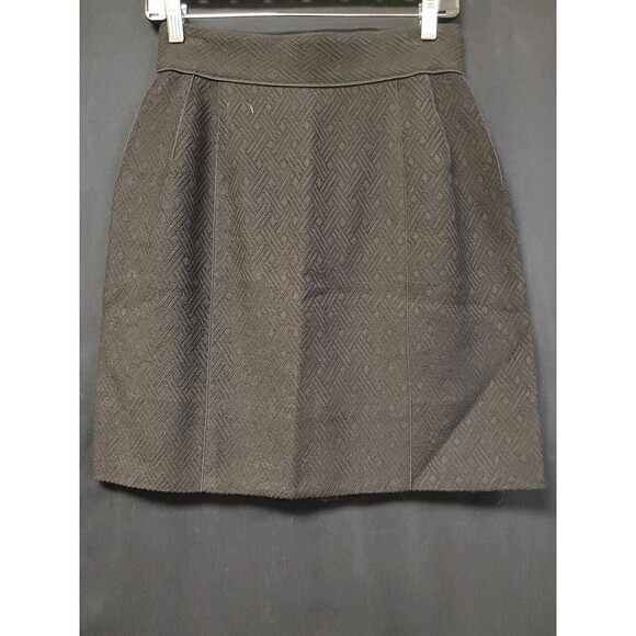Dolce & Gabbana Wool And Cotton Black Geometric Print A-Line Skirt Sz 42 - Picture 1 of 9
